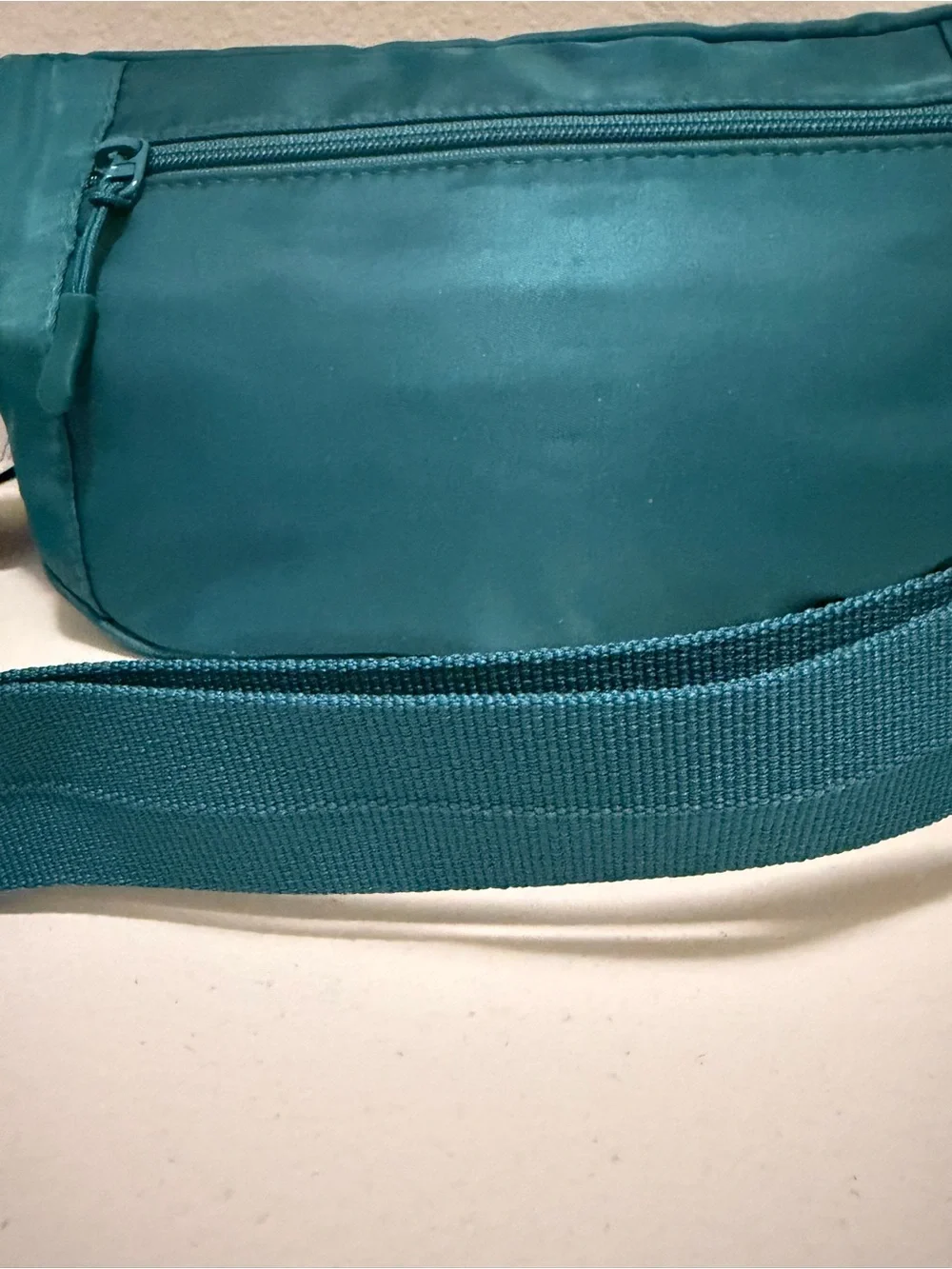The Foldie Teal Waist Crossbody Bag RFID Blocking Travel Hand Free NWT